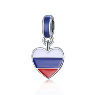 Silver Heart Russia Love Country Charm