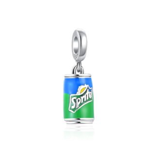 Silver Sprite Soda Can Charm