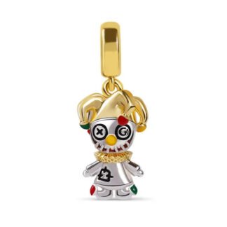 Golden Silver Clown Joker Jester Stylish Creative Charm