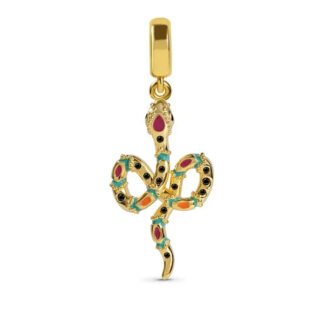 Golden Colorful Black Red Orange Dotted Snake Charm