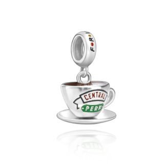 Silver Central Perks Coffee Cup FRIENDS Pop Culture Charm