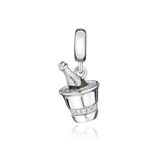 Silver Champagne Bucket Drink Charm