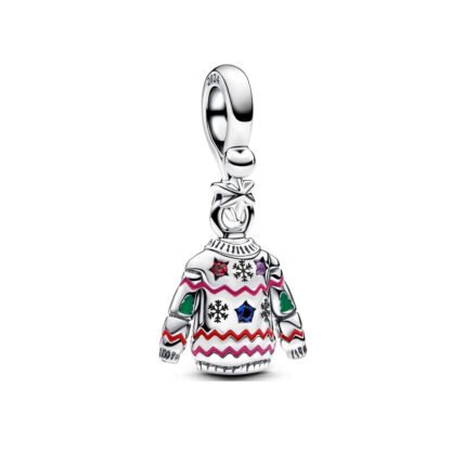 Silver Winter Sweater Christmas Charm