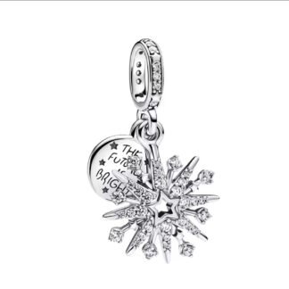 Silver Bright Future Snowflake Charm