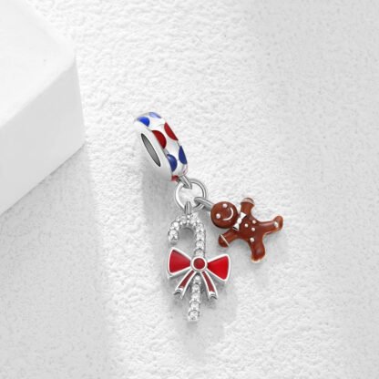 Silver Green Red Blue Carousel Charm - Image 2