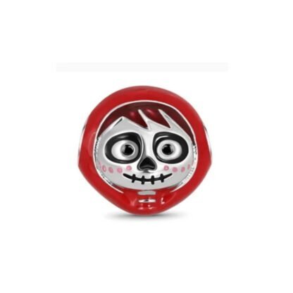 Silver Red Emo Daruma Quirky Charm