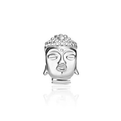 Silver Buddha Head Charm