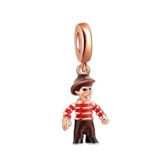 Gold Rose Freddy Krueger Horror Charm
