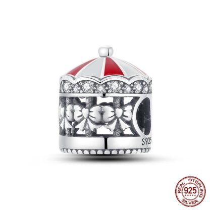Silver Bows Merry-Go-Round Charm