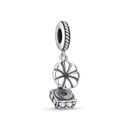 Silver Gramophone Charm