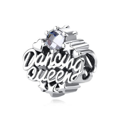 Silver Dancing Queen Word Charm - Image 2