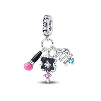 Silver Cute Miniature Cosmetic Beauty Kit Charm