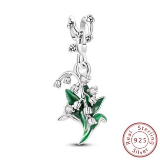 Silver Bell Snowdrops Vine Flower Charm