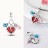 Silver Calming Heartbreak Teardrop Medication Charm - Image 2