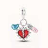 Silver Calming Heartbreak Teardrop Medication Charm