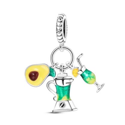 Silver Green Tropical Drink Avocado Mixer Leisure Charm