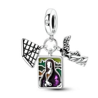 Silver Mona Lisa Artefact Sculpture Artist Charm