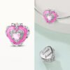 Silver Ornate Fantasy Pink Heart Sweet Dream Charm - Image 2