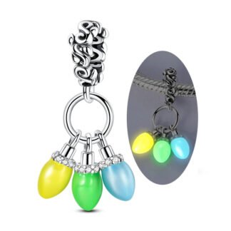 Glow in The Dark 3 Light Bulbs Charm
