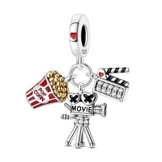 Silver Cinema Movie Camera Action Pop Corn Entertainment Film Industry Charm