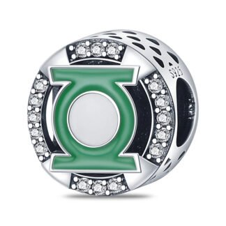 Silver Green Lantern Fiction Character Symbol Charm