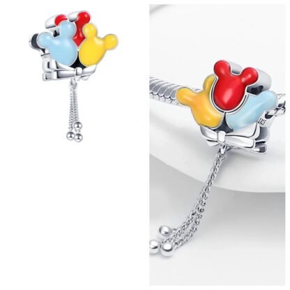Silver Blue Red Yellow Mickey Mouse Balloons Disney Charm - Image 2