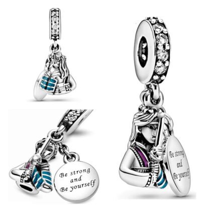 Silver Mulan Message Motivational Medal Disney Charm - Image 2