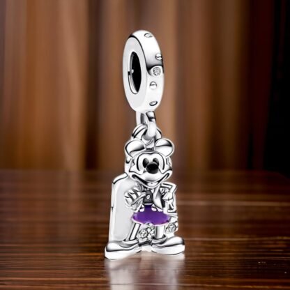 Silver Purple Pants Mickey Mouse 100 Anniversary Disney Charm - Image 2