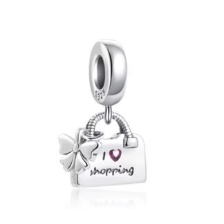 I Love Shopping Bag Charm
