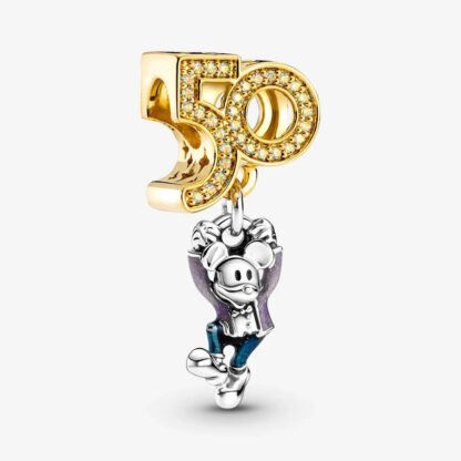 Silver Blue Pants Mickey Mouse 50 Anniversary Disney Charm