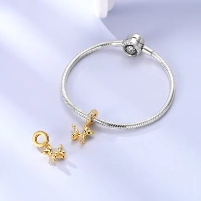 Gold Balloon Dog Charm - Image 3
