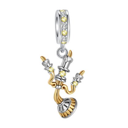 Silver Golden Yellow Candelabra Candle Holder Fantasy Charm
