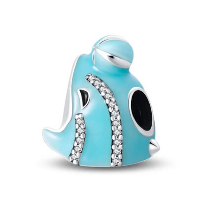 Silver Blue Dolphin Head Mammal Aquatic Charm