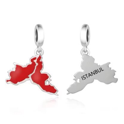 Silver Red Outline Istanbul Country Charm