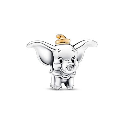Silver Flapping Ears Baby Jumbo Elephant Disney Charm