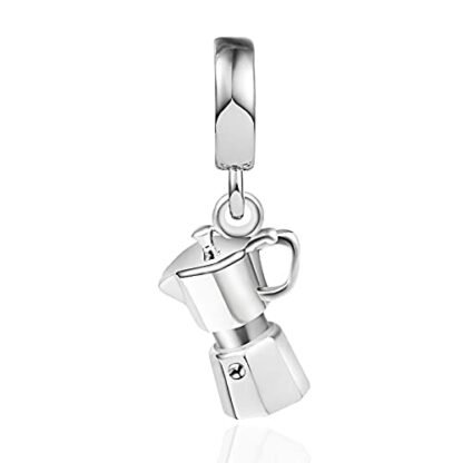 Silver Coffee Maker Charm