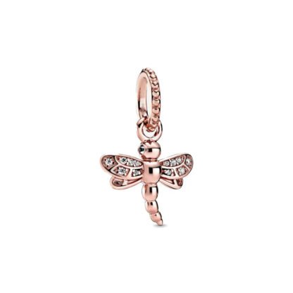 Silver Lucky Clover Rose Gold Ladybug Charm