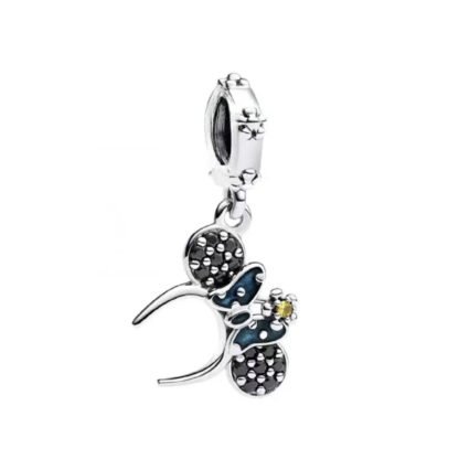 Silver Blue Bow Minnie Mouse Headband Disney Charm