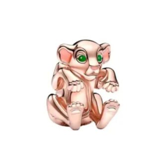 Silver Rose Gold Simba Lion King Disney Charm