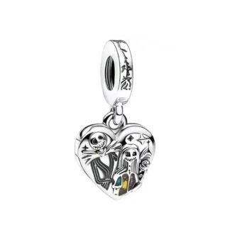 Silver Openable Heart The Nightmare Before Christmas Disney Charm