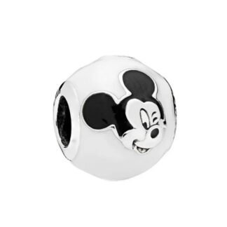 Silver Winking Mickey Mouse Disney Bead Charm