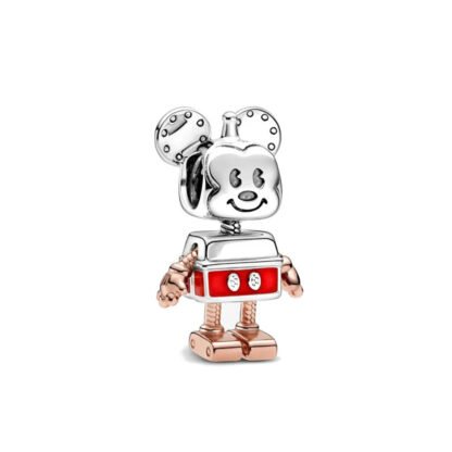 Silver Scifi Robotic Mickey Mouse Disney Charm