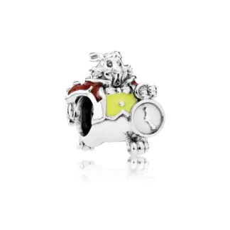 Silver White Rabbit Alice in Wonderland Disney Charm