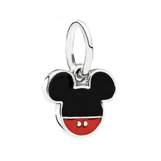 Silver Dangling Mickey Mouse Symbol Icon Disney Charm
