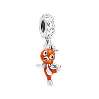 Silver Vintage Orange Bird Disney Charm