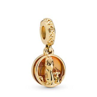 Golden Simba & Mufasa Sunset Lion King Disney Charm
