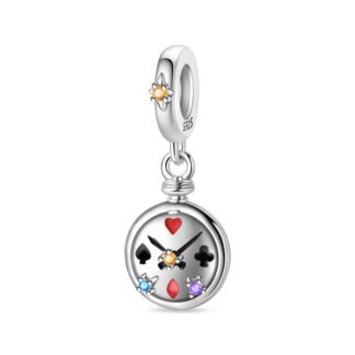 Silver Stopwatch Alice in Wonderland Disney Charm
