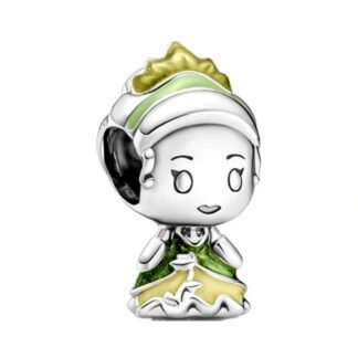 Silver Chibi Green Yellow Belle Beauty and the Beast Disney Charm